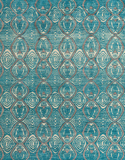 Machine Washable Abstract Medium Aqua Marine Green Rug, wshabs4801