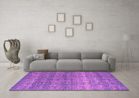 Machine Washable Abstract Pink Modern Rug, wshabs4801pnk