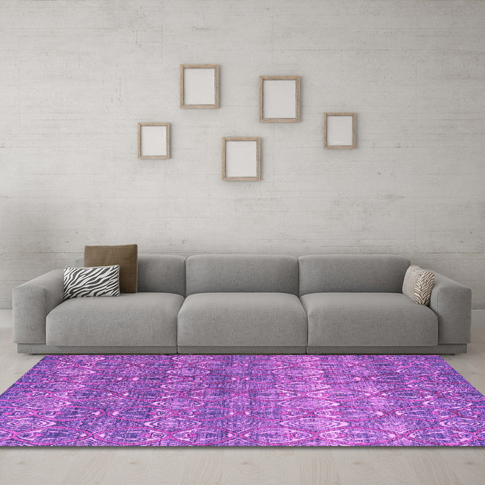 Machine Washable Abstract Pink Modern Rug in a Living Room, wshabs4801pnk