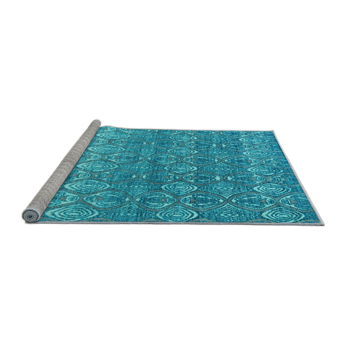 Sideview of Machine Washable Abstract Light Blue Modern Rug, wshabs4801lblu