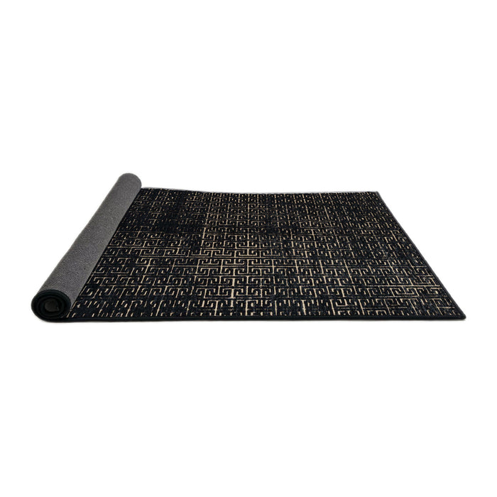 Sideview of Abstract Gray Modern Rug, abs4802