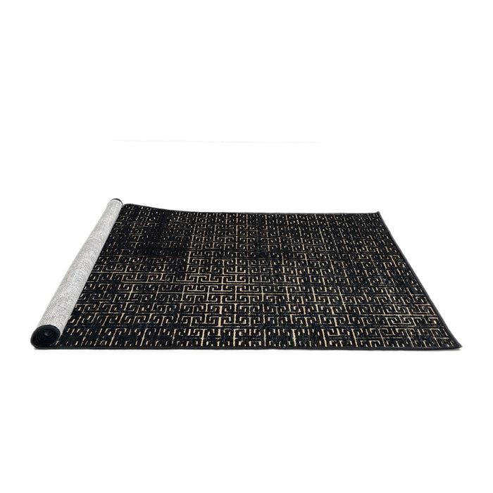 Sideview of Machine Washable Abstract Gray Rug, wshabs4802