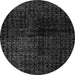 Round Abstract Gray Modern Rug, abs4802gry