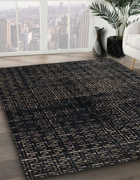 Abstract Gray Modern Rug, abs4802