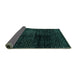 Sideview of Abstract Turquoise Modern Rug, abs4802turq