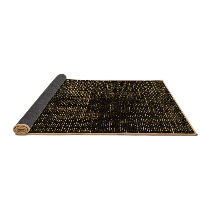 Sideview of Abstract Brown Modern Rug, abs4802brn