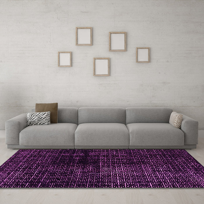 Machine Washable Abstract Pink Modern Rug in a Living Room, wshabs4802pnk