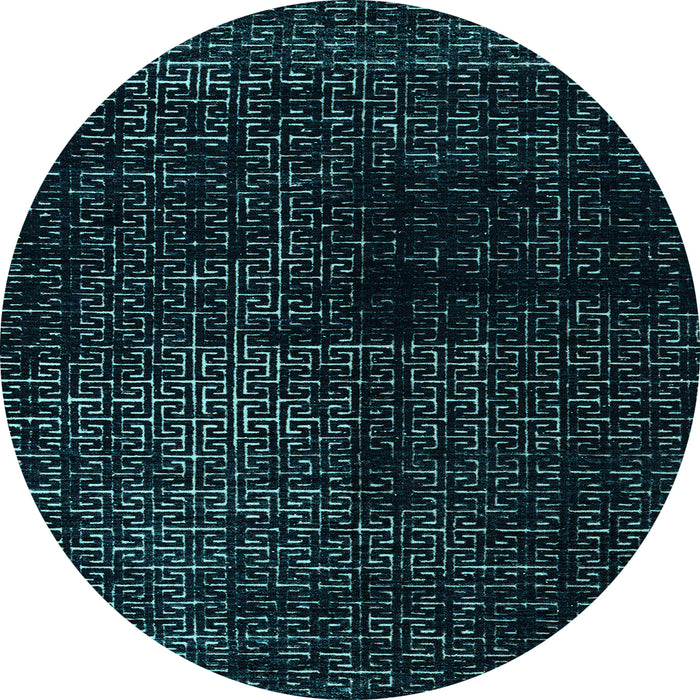 Round Machine Washable Abstract Light Blue Modern Rug, wshabs4802lblu