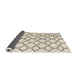 Sideview of Abstract Camel Brown Trellis Rug, abs4803