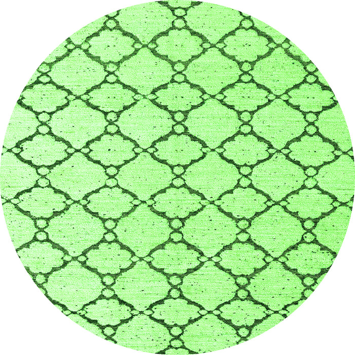 Round Terrilis Green Contemporary Rug, abs4803grn