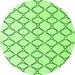 Round Terrilis Green Contemporary Rug, abs4803grn