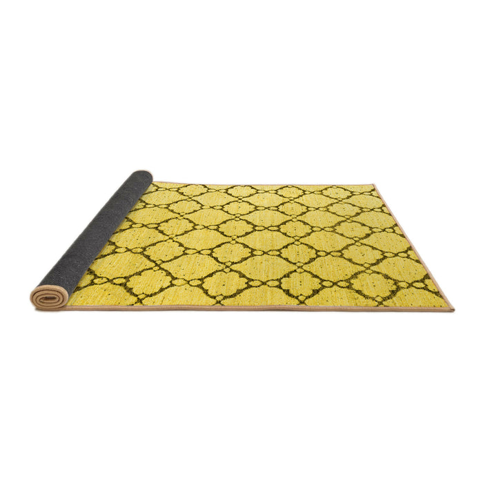 Sideview of Terrilis Yellow Contemporary Rug, abs4803yw