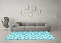 Machine Washable Terrilis Light Blue Contemporary Rug, wshabs4803lblu