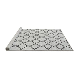 Sideview of Machine Washable Terrilis Gray Contemporary Rug, wshabs4803gry