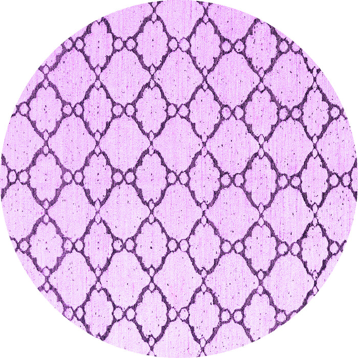 Round Terrilis Purple Contemporary Rug, abs4803pur