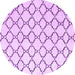 Round Terrilis Purple Contemporary Rug, abs4803pur