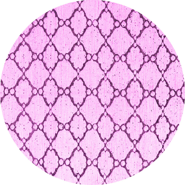 Round Terrilis Pink Contemporary Rug, abs4803pnk