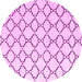 Round Terrilis Pink Contemporary Rug, abs4803pnk