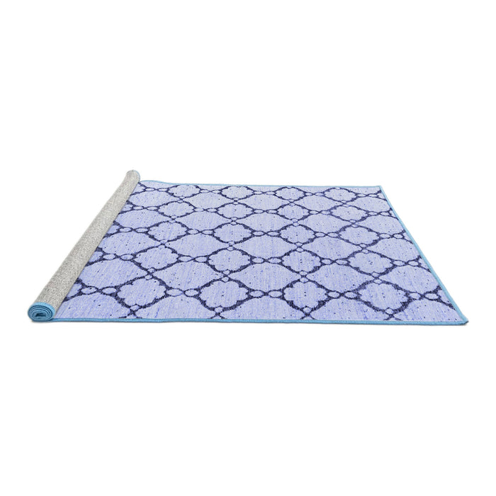 Sideview of Machine Washable Terrilis Blue Contemporary Rug, wshabs4803blu