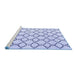 Sideview of Machine Washable Terrilis Blue Contemporary Rug, wshabs4803blu