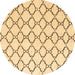 Round Terrilis Brown Contemporary Rug, abs4803brn