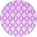 Round Machine Washable Terrilis Purple Contemporary Area Rugs, wshabs4803pur
