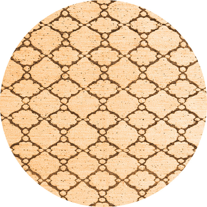 Round Terrilis Orange Contemporary Rug, abs4803org