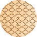 Round Terrilis Orange Contemporary Rug, abs4803org