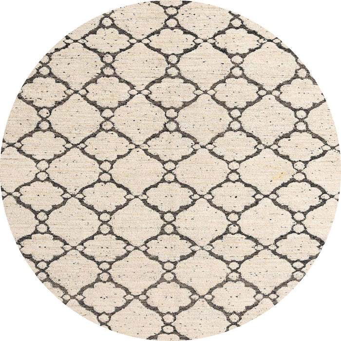 Round Machine Washable Abstract Camel Brown Rug, wshabs4803