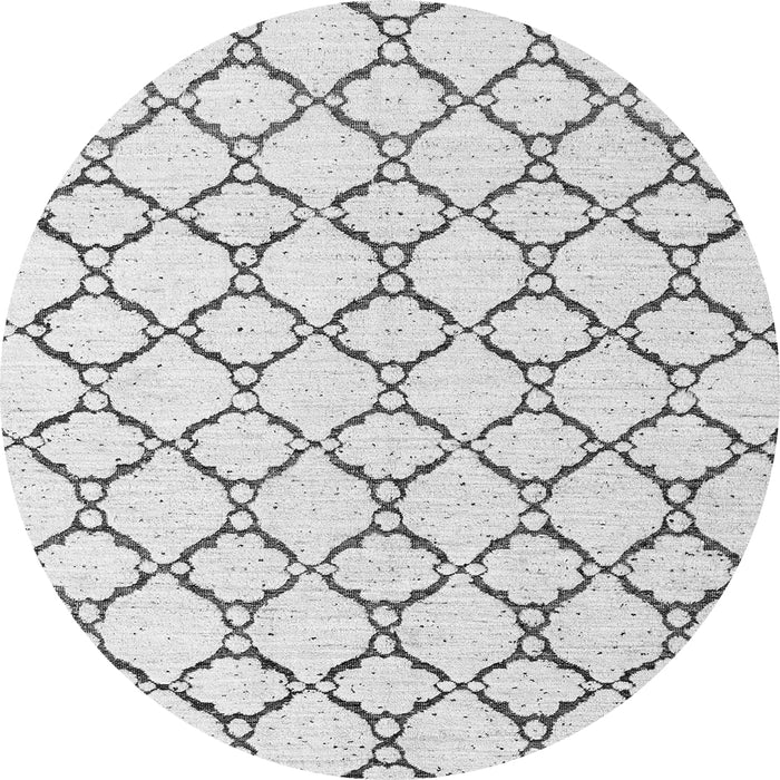Round Terrilis Gray Contemporary Rug, abs4803gry