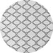 Round Terrilis Gray Contemporary Rug, abs4803gry