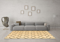 Machine Washable Terrilis Brown Contemporary Rug in a Living Room,, wshabs4803brn