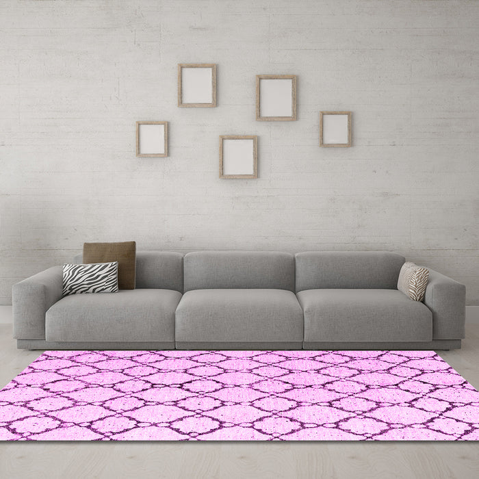 Machine Washable Terrilis Pink Contemporary Rug in a Living Room, wshabs4803pnk