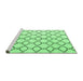 Sideview of Machine Washable Terrilis Emerald Green Contemporary Area Rugs, wshabs4803emgrn