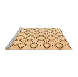 Sideview of Machine Washable Terrilis Orange Contemporary Area Rugs, wshabs4803org