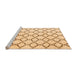 Sideview of Machine Washable Terrilis Orange Contemporary Area Rugs, wshabs4803org