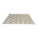 Sideview of Machine Washable Abstract Gold Rug, wshabs4804