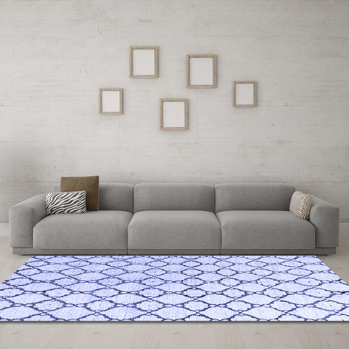 Machine Washable Terrilis Blue Contemporary Rug in a Living Room, wshabs4804blu