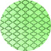 Round Machine Washable Terrilis Green Contemporary Area Rugs, wshabs4804grn