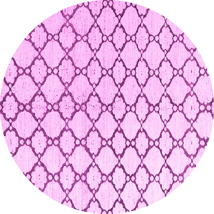 Round Terrilis Pink Contemporary Rug, abs4804pnk
