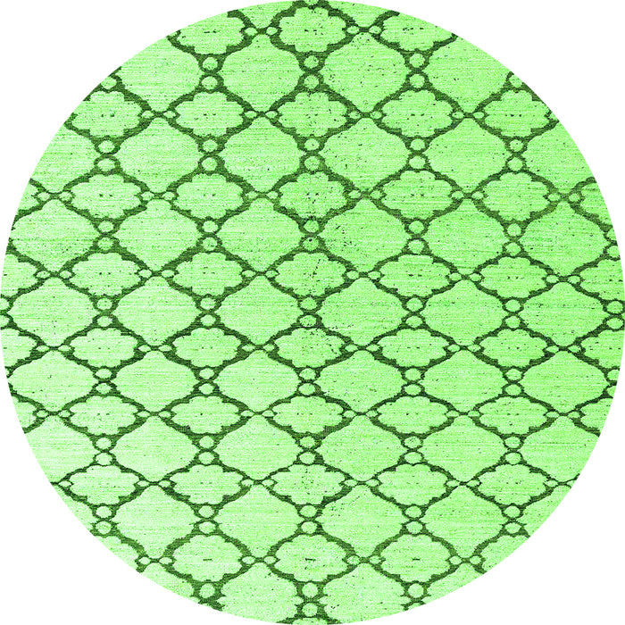 Round Terrilis Green Contemporary Rug, abs4804grn