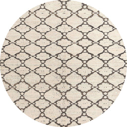 Round Machine Washable Abstract Gold Rug, wshabs4804