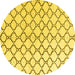 Round Terrilis Yellow Contemporary Rug, abs4804yw