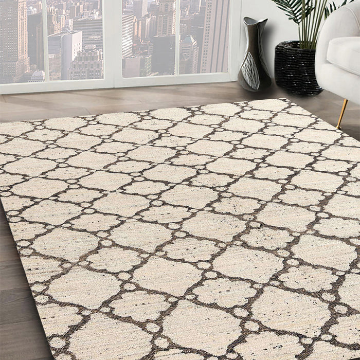 Machine Washable Abstract Gold Rug in a Family Room, wshabs4804