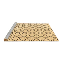 Sideview of Machine Washable Terrilis Brown Contemporary Rug, wshabs4804brn