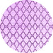 Round Machine Washable Terrilis Purple Contemporary Area Rugs, wshabs4804pur