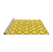 Sideview of Machine Washable Terrilis Yellow Contemporary Rug, wshabs4804yw
