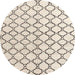 Round Abstract Gold Trellis Rug, abs4804