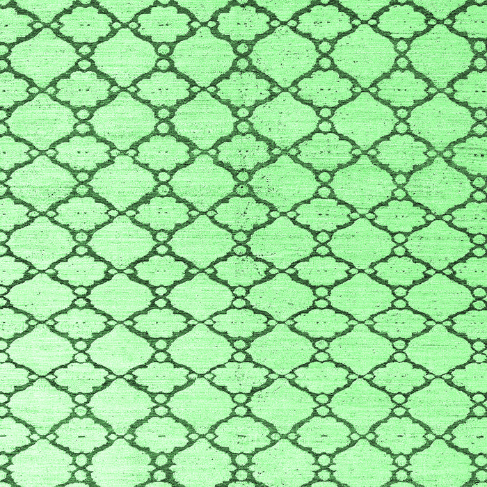 Square Machine Washable Terrilis Emerald Green Contemporary Area Rugs, wshabs4804emgrn