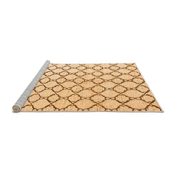 Sideview of Machine Washable Terrilis Orange Contemporary Area Rugs, wshabs4804org